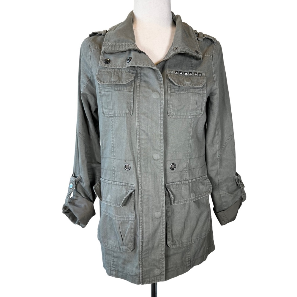 Hive & Honey Green Military Styled Anorak Jacket//S//Waist String Missing - Picture 2 of 9